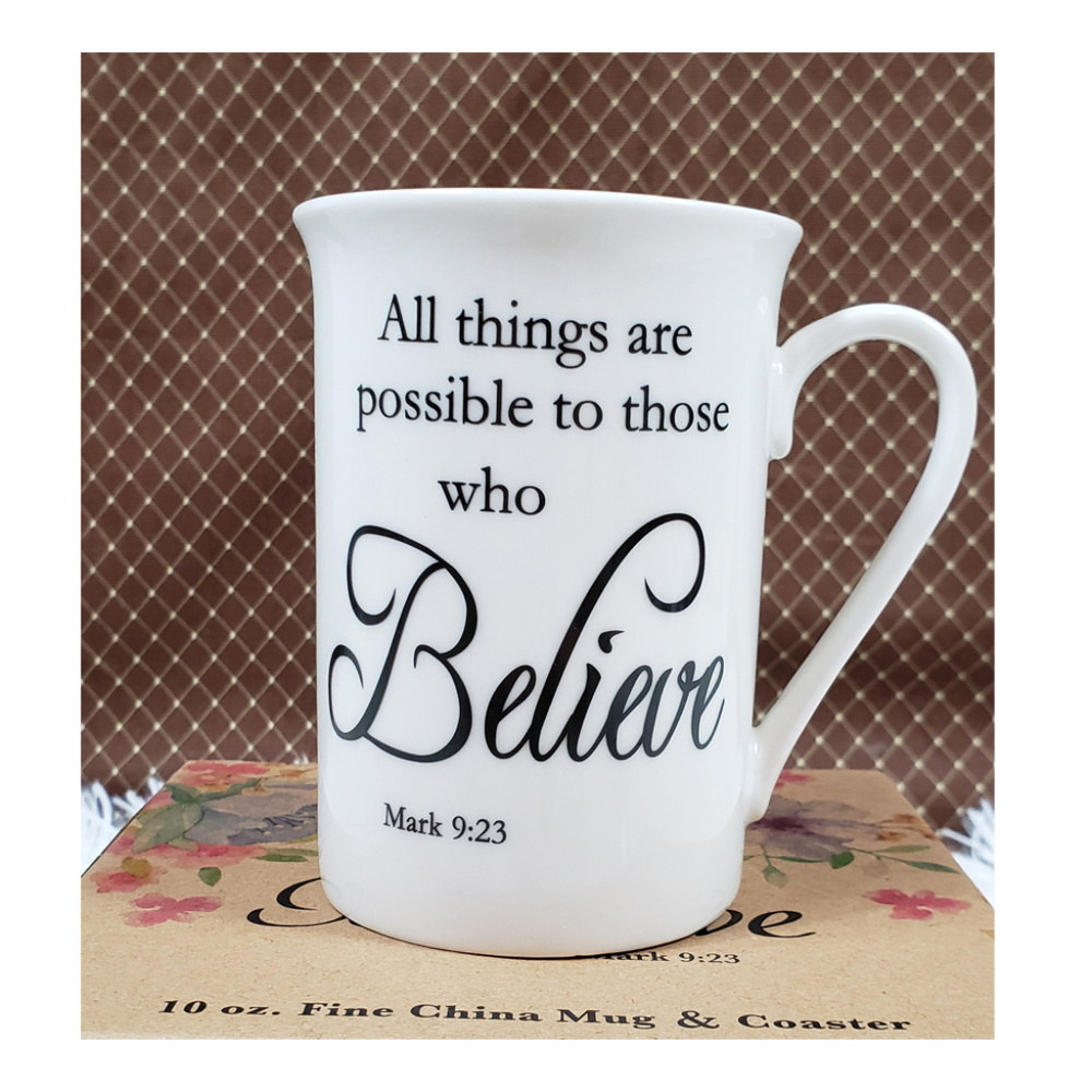 Home Essentials Believe Mark 9: 23 Mug Gift Set - Picture 4 of 6